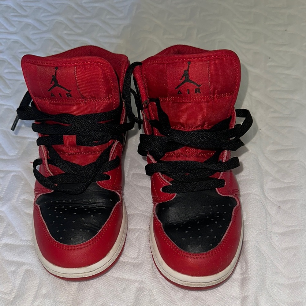 Jordan Red and Black High-Top Sneakers